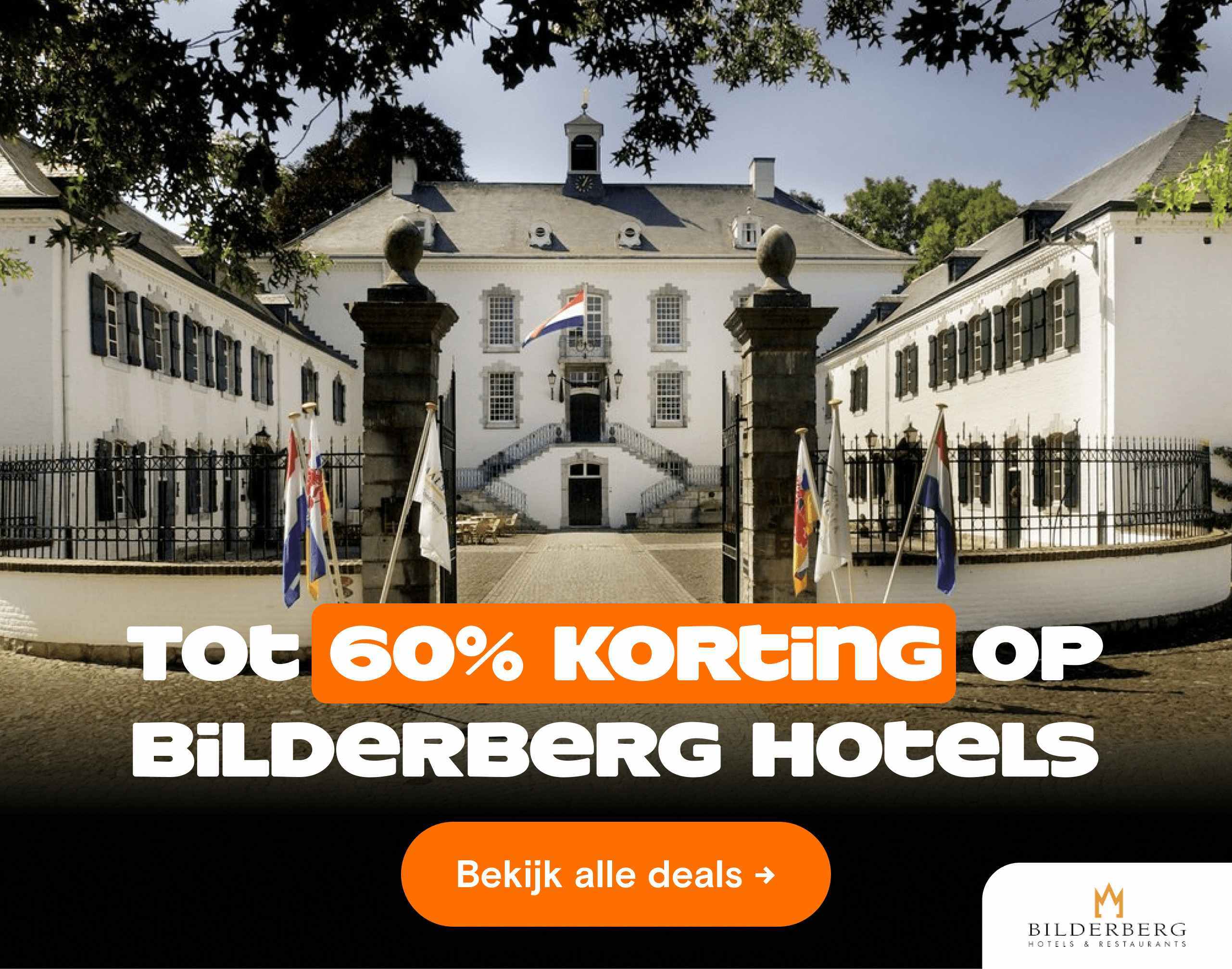 Tot 60% korting op Bilderberg Hotels